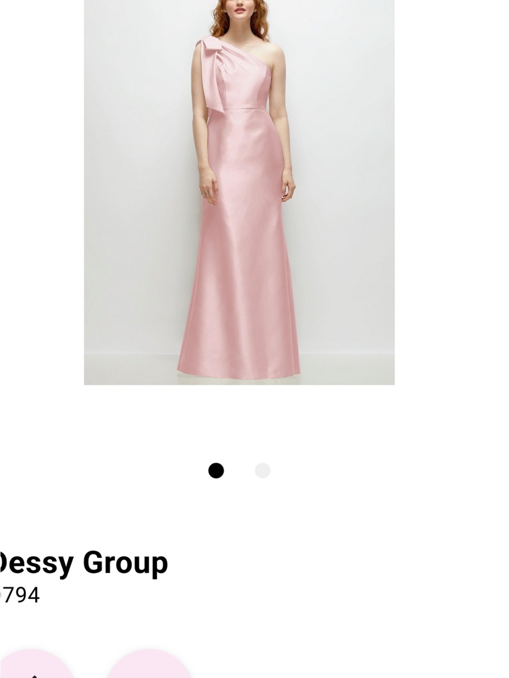 Dessy Group One Shoulder Bridesmaid Dress Size 4 Ballet Pink
